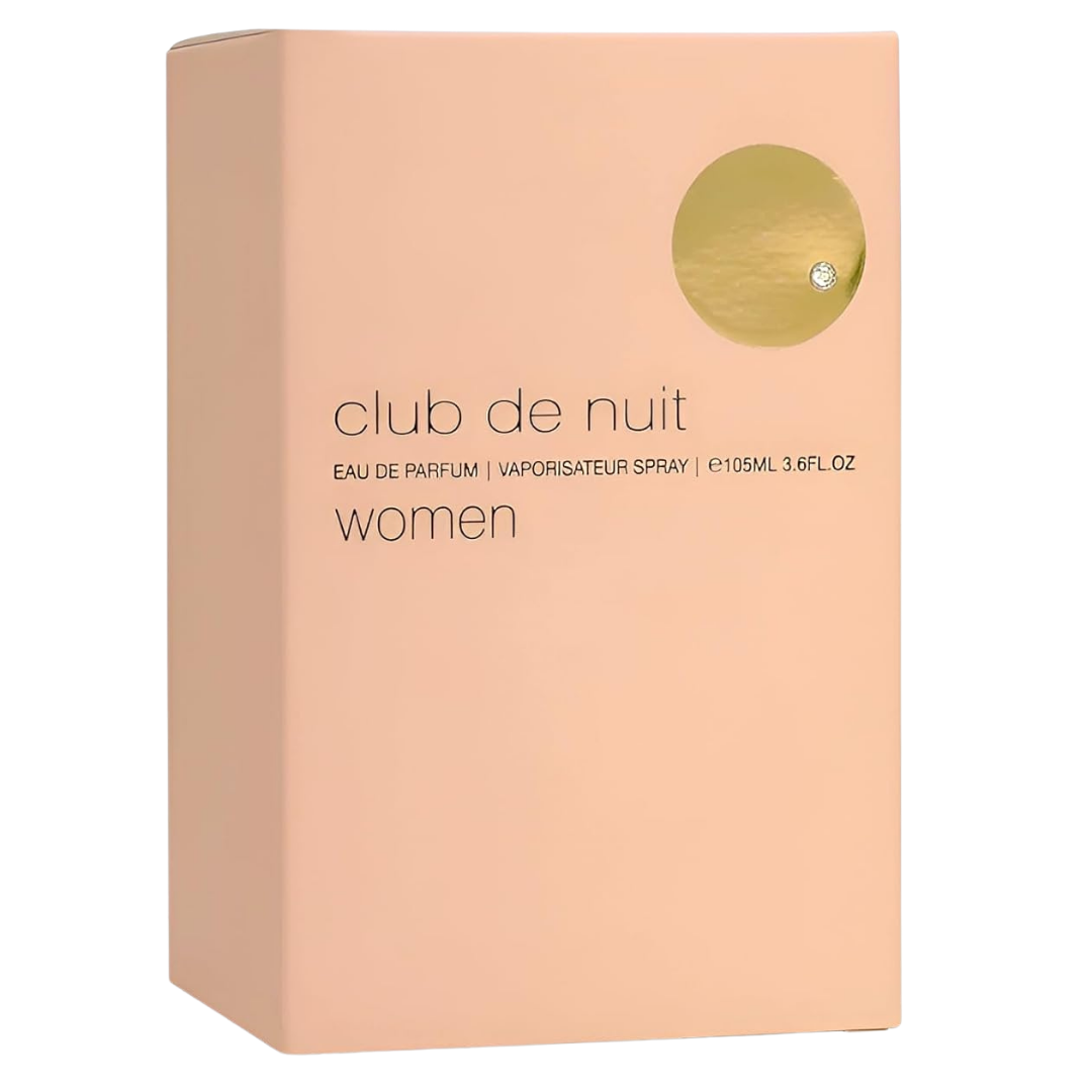 Perfume box for women named 'club de nuit' on a white background