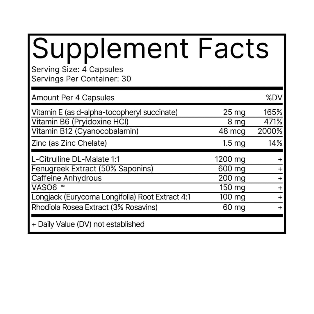 High T Black Testosterone Booster – Strength, Stamina & Sex Drive – 120 Capsules